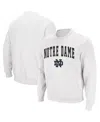 Colosseum Men's Notre Dame Fighting Irish Arch & Logo Crew Neck Sweatshirt In White