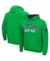 Colosseum Men's Notre Dame Fighting Irish Double Arch Pullover Hoodie In Green