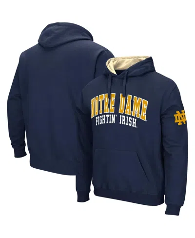 Colosseum Men's Notre Dame Fighting Irish Double Arch Pullover Hoodie In Navy