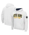 Colosseum Men's Notre Dame Fighting Irish Double Arch Pullover Hoodie In White
