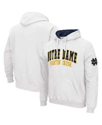 Colosseum Men's Notre Dame Fighting Irish Double Arch Pullover Hoodie In White