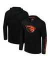 Colosseum Men's Notre Dame Fighting Irish Logo Lockup Active Blend Long Sleeve T-shirt Hoodie In Black