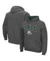 Colosseum Men's Charcoal Ohio Bobcats Arch And Logo Pullover Hoodie In Charcoal