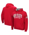 Colosseum Men's Ohio State Buckeyes Double Arch Pullover Hoodie In Scarlet
