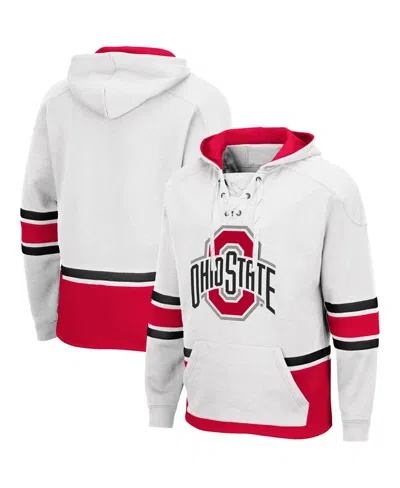 Colosseum Men's Ohio State Buckeyes Hockey 3.0 Pullover Hoodie In White