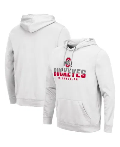 Colosseum Men's Ohio State Buckeyes Lantern Pullover Hoodie In White