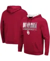 Colosseum Men's Oklahoma Sooners Slash Stack 2.0 Pullover Hoodie In Crimson
