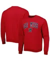 Colosseum Men's Ole Miss Rebels Arch & Logo Pullover Sweatshirt In Red