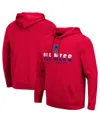 Colosseum Men's Red Ole Miss Rebels Lantern Pullover Hoodie In Red