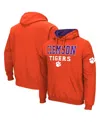 Colosseum Men's Orange Clemson Tigers Sunrise Pullover Hoodie In Orange