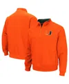 Colosseum Men's Orange Miami Hurricanes Tortugas Logo Quarter-zip Jacket In Multi