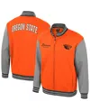 Colosseum Men's Orange Oregon State Beavers Ambi-turner Full-zip Varsity Jacket In Orange