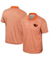 Colosseum Men's Orange Oregon State Beavers Striped Polo Shirt In Orange