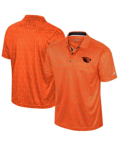Colosseum Men's Orange Oregon State Beavers Sublimated Golf Polo Shirt