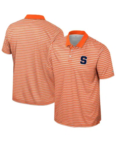 Colosseum Men's Orange Syracuse Orange Striped Polo Shirt