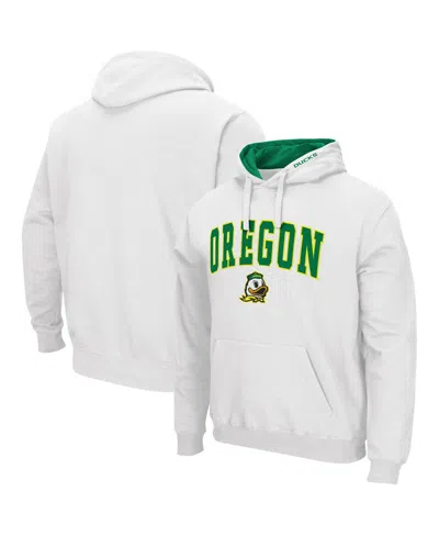 Colosseum Men's Oregon Ducks Arch & Logo 3.0 Pullover Hoodie In White