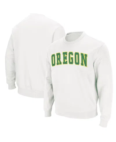 Colosseum Men's Oregon Ducks Arch And Logo Sweatshirt In White