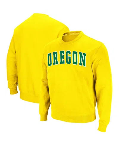 Colosseum Men's Oregon Ducks Arch And Logo Sweatshirt In Yellow