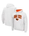 Colosseum Men's Oregon State Beavers Arch & Logo 3.0 Pullover Hoodie In White
