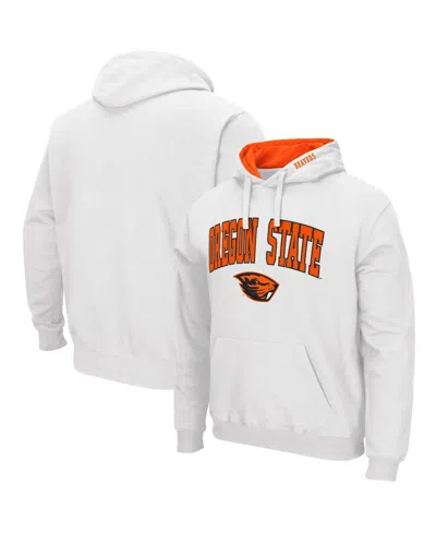 Colosseum Men's Oregon State Beavers Arch & Logo 3.0 Pullover Hoodie In White