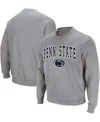 Colosseum Men's Penn State Nittany Lions Arch Logo Crew Neck Sweatshirt In Heather Gray