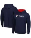 Colosseum Men's Pennsylvania Quakers Team Arch And Logo Pullover Hoodie In Navy