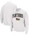 Colosseum Men's White Pitt Panthers Arch Logo Sweatshirt In White