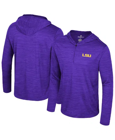 Colosseum Men's Purple Lsu Tigers Always Sunny Lightweight Quarter-zip Hoodie