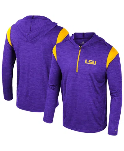 Colosseum Men's Purple Lsu Tigers Dozer Half-zip Windshirt