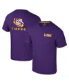 Colosseum Men's Purple Lsu Tigers Logo Lockup 2-hit Active Blend T-shirt In Purple