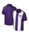 Colosseum Purple Lsu Tigers Strike Bowling Button-up Shirt