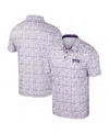 Colosseum Men's Purple Tcu Horned Frogs It's Time Allover Print Polo Shirt In Purple