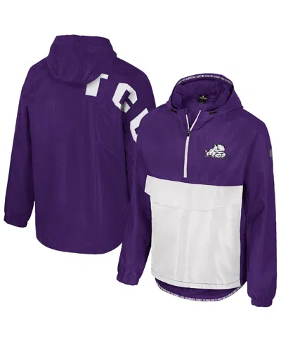 Colosseum Men's Purple Tcu Horned Frogs Reloaded Anorak Half-zip Jacket