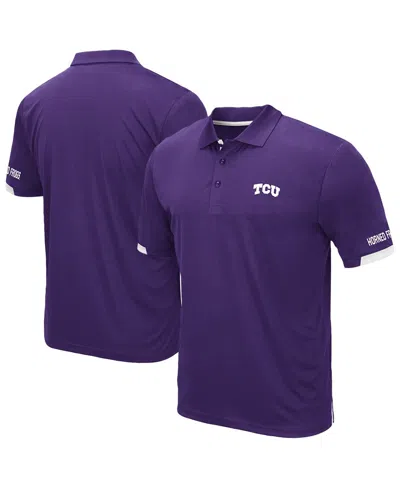 Colosseum Men's Purple Tcu Horned Frogs Santry Polo Shirt