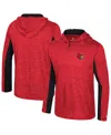 Colosseum Men's Red Louisville Cardinals Always Sunny Quarter-zip Hoodie In Red