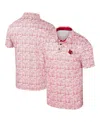 Colosseum Men's Red Louisville Cardinals It's Time Allover Print Polo Shirt In Red