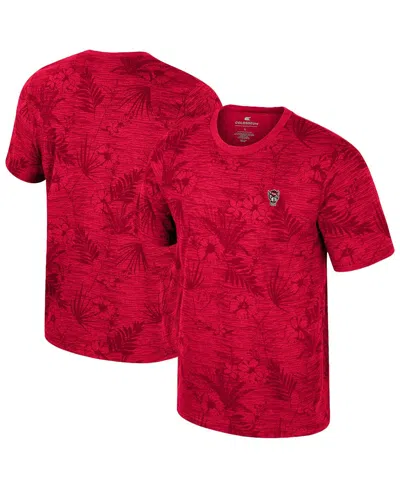 COLOSSEUM MEN'S RED NC STATE WOLFPACK FLORAL PRINTED T-SHIRT