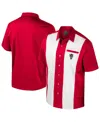 Colosseum Men's Red Nc State Wolfpack Strike Bowling Button-up Shirt In Red
