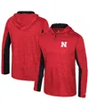 Colosseum Men's Red Nebraska Huskers Always Sunny Quarter-zip Hoodie In Red