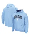 Colosseum Men's Light Blue Rhode Island Rams Arch & Logo 3.0 Pullover Hoodie In Light Blue