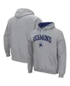 Colosseum Heathered Gray Richmond Spiders Arch And Logo Pullover Hoodie In Heathered Gray