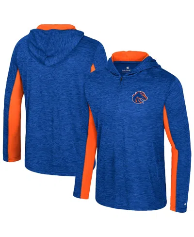 Colosseum Men's Royal Boise State Broncos Always Sunny Quarter-zip Hoodie In Blue