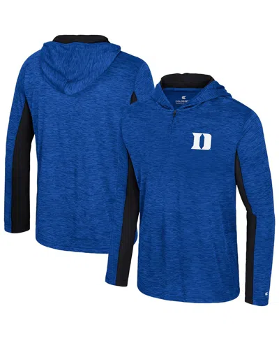Colosseum Men's Royal Duke Blue Devils Always Sunny Quarter-zip Hoodie