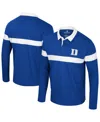 Colosseum Men's Royal Duke Blue Devils Too Cool For School Long Sleeve Polo In Royal