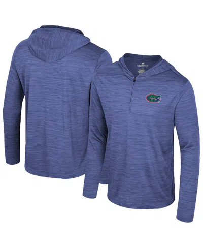 Colosseum Men's Royal Florida Gators Always Sunny Lightweight Quarter-zip Hoodie In Blue