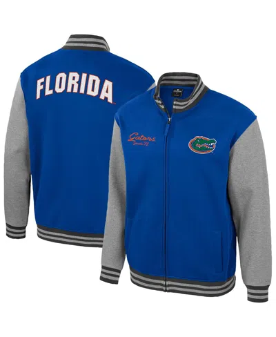 Colosseum Men's Royal Florida Gators Ambi-turner Full-zip Varsity Jacket In Blue
