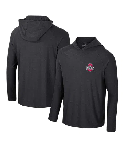 Colosseum Men's Royal Florida Gators Cloud Jersey Raglan Long Sleeve Hoodie T-shirt In Black