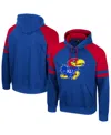 Colosseum Men's Royal Kansas Jayhawks Todd Raglan Pullover Hoodie In Royal
