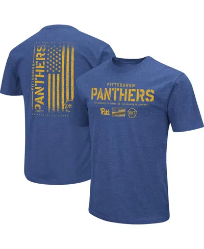 Colosseum Men's Royal Pitt Panthers Oht Military Appreciation Flag 2. T-shirt In Heather Royal