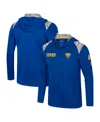 Colosseum Men's Royal Pitt Panthers Oht Military Appreciation Quarter-zip Hoodie Jacket In Royal